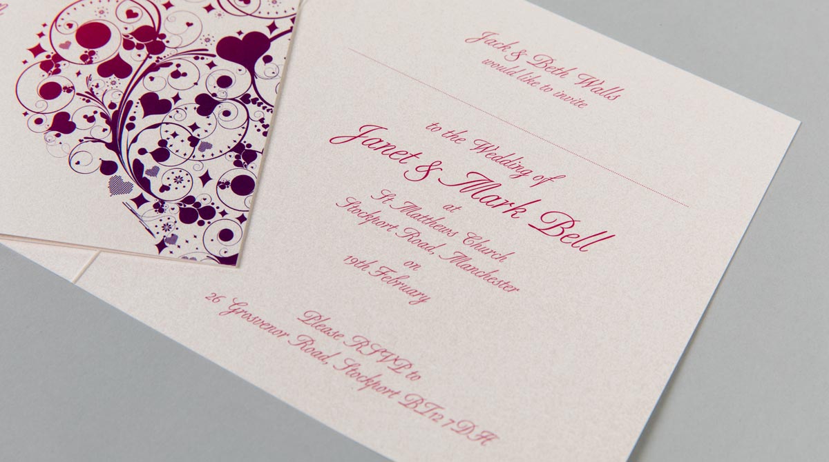 Folded Wedding Invitation Cards